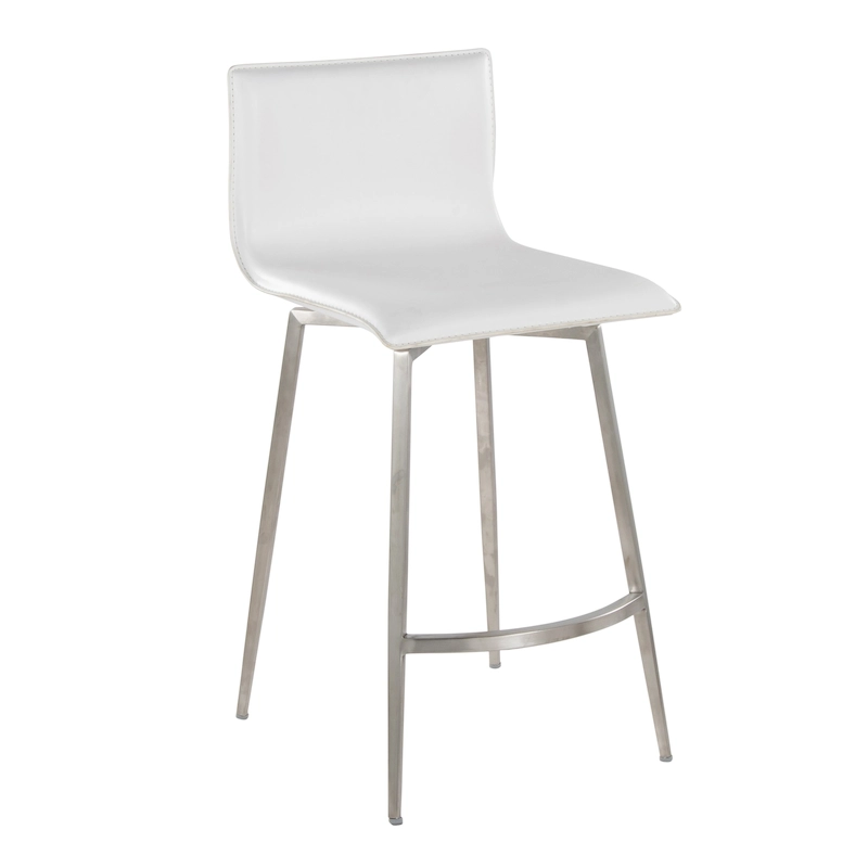 Porch & Den Mara Upholstered 26 Fixed-Height Counter Stool with Swivel (Set of 2)