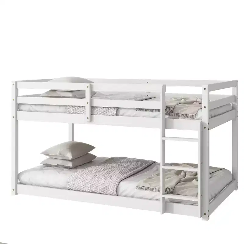 MAYEERTY Full Bed Frame Soft-Close Drawers High Weight Capacity Solid Rubberwood