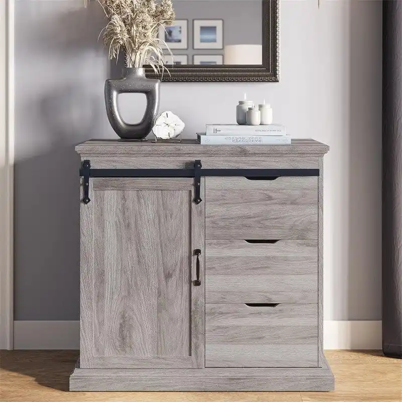 Sideboard Buffet Cabinet - 15.7D x 31.5W x 31.8H