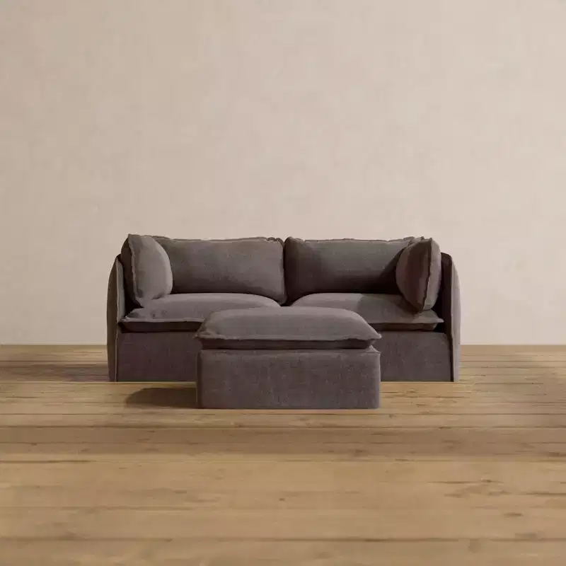 Anabei Modular Washable 2-Seater Sofa + Ottoman | Memorix+ Seat & Contour Pillow