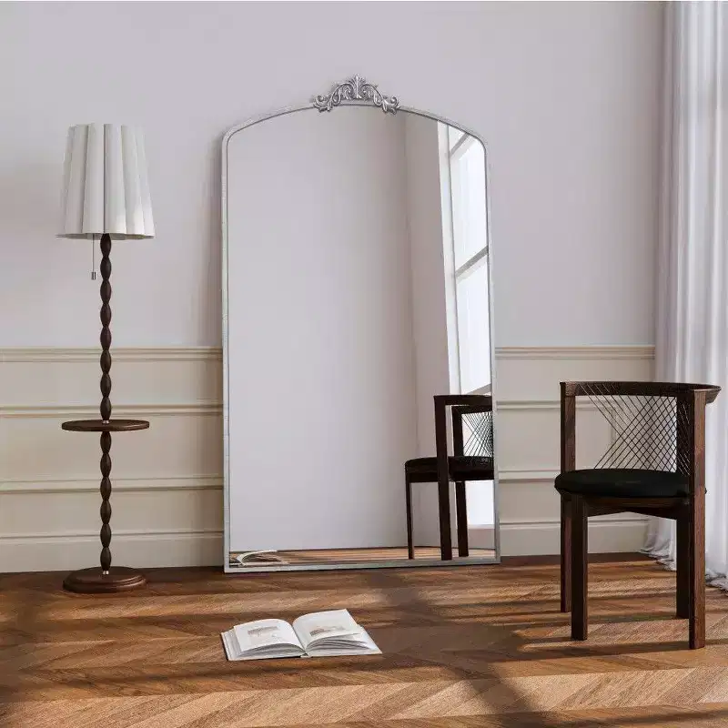 TUYOHW 66x36 Arched Full Length Mirror with Metal Frame,Oversized Leaning Floor Full Body Mirror for Bedroom,Living Room