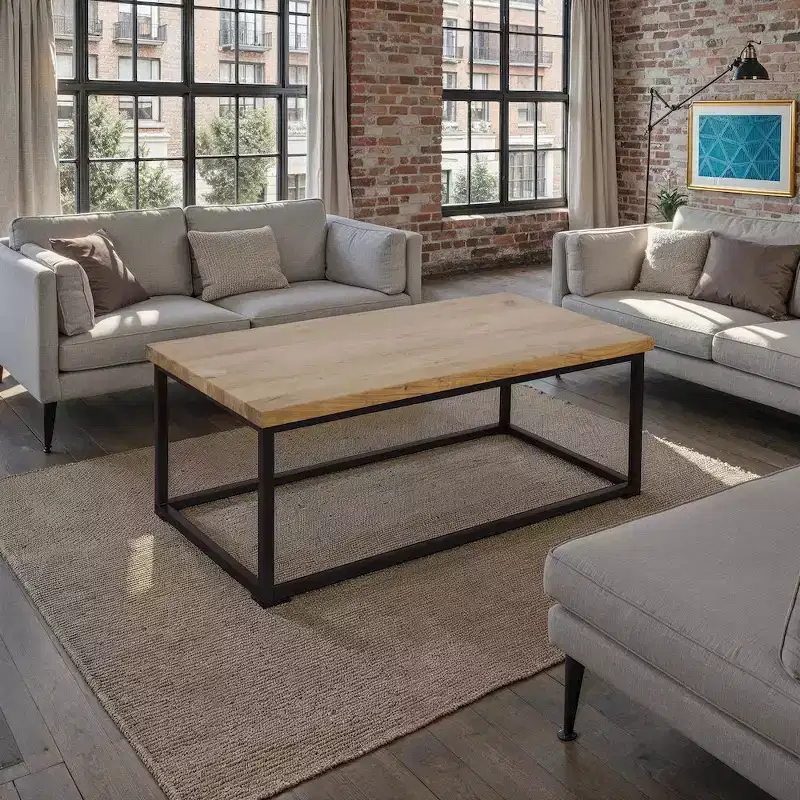 Ames Solid Wood Modern Coffee Table