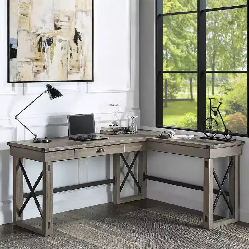 67" Talmar Writing Desk Wood Base with File Drawer - Acme Furniture