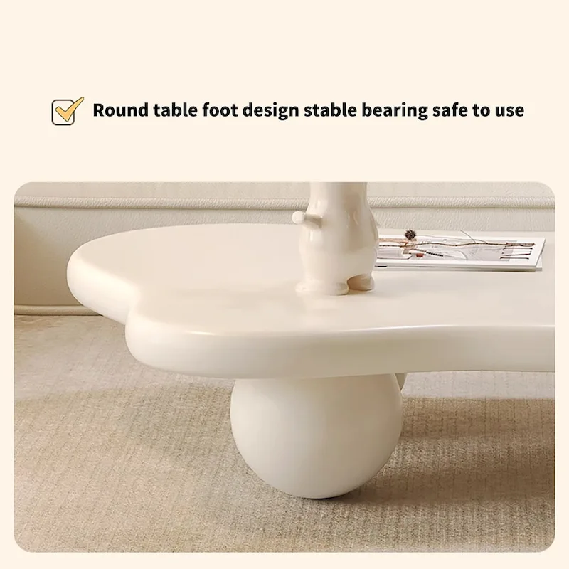 48 Modern Coffee Table, Cloud Shaped, Wood