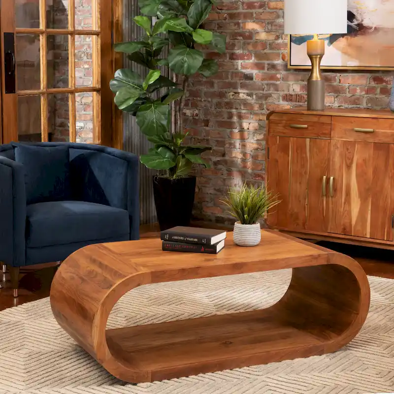 Mango Wood Cocktail Table - 51x23x18