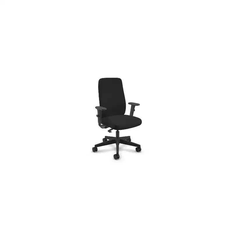 HomeStock 33 in.H Adjustable Height Black Faux Leather Seat Material with Casters/Wheels Office Chairs