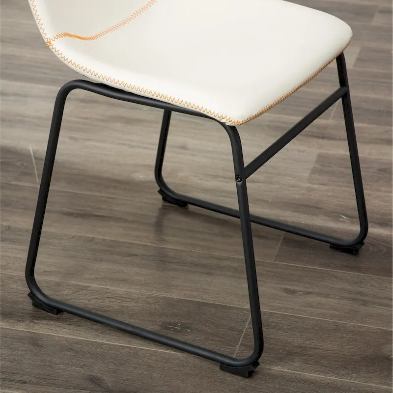 Carbon Loft Inyo Faux Leather Armless Dining Chairs (Set of 2)