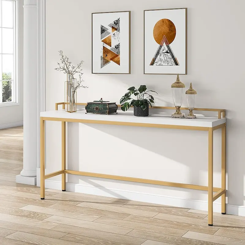 Console Table Behind Sofa Couch, 70.9 inch Long Narrow Entry Table