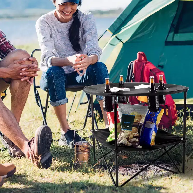 Wakeman Outdoors Folding Camping Table, Black