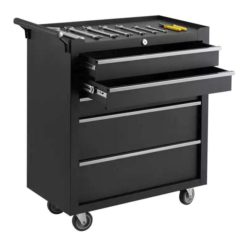COZONY 5-Drawer Rolling Tool Chest, Locking Tool Storage Cabinet with Wheels & Drawer Liners for Garage Workshop