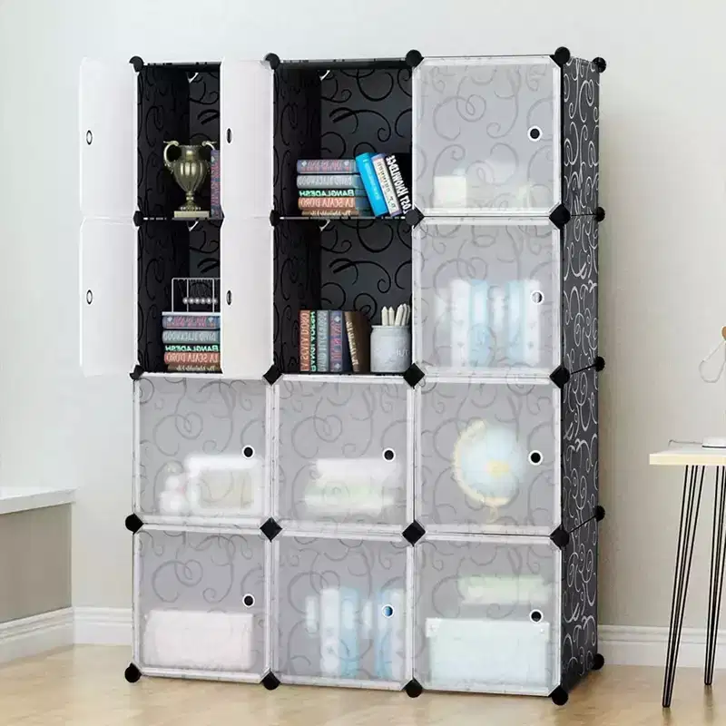 12 Cube Storage Organizer Portable Closet with Configurable DIY Design