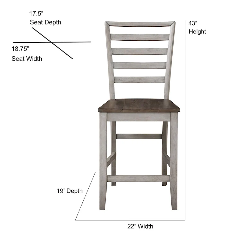 The Gray Barn Aldrich Two-tone 5-piece Counter Dining Set