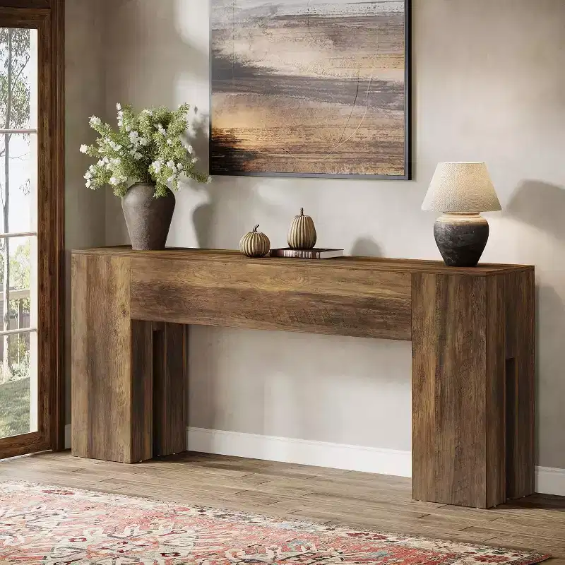71Long Console Table,Farmhouse Sofa Console Behind Couch, Entry Table for Hallway, Foyer, Living Room