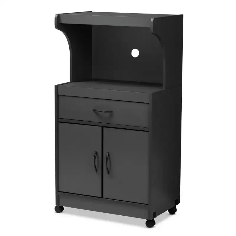 Tannis Finished Kitchen Cabinet - Baxton Studio