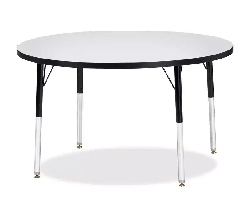 Jonti-Craft Berries Elementary Height Color Edge Round Table 42 x 42 in Black