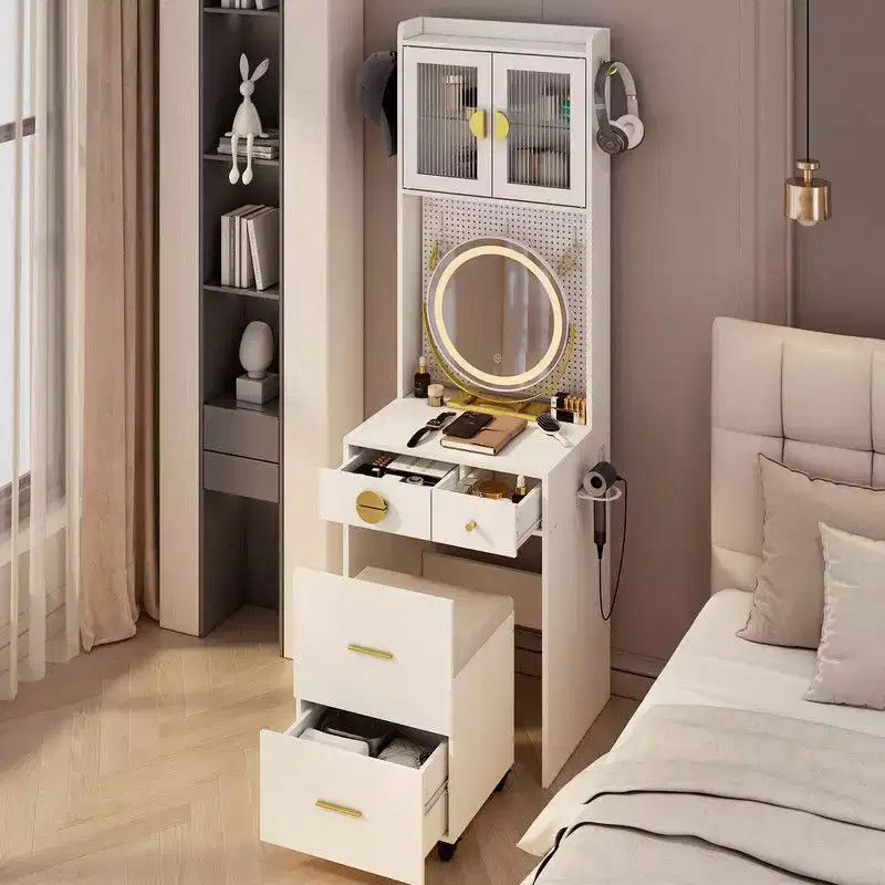 Karl Home Makeup Vanity Set with LED Lights and Power Outlets