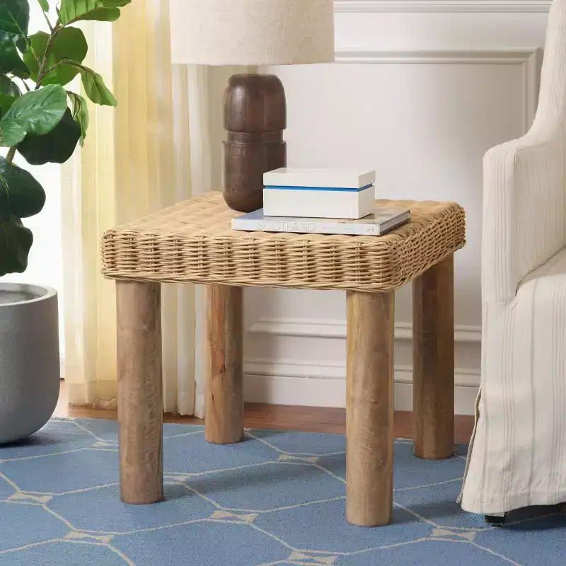 Shazza Weaved Accent Table - ACC6510 - Natural - Safavieh