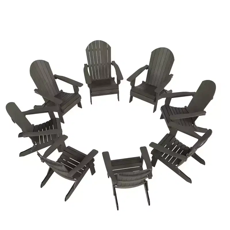 WestinTrends Tuscany HIPS Outdoor Folding Adirondack Chair (Set of 8)