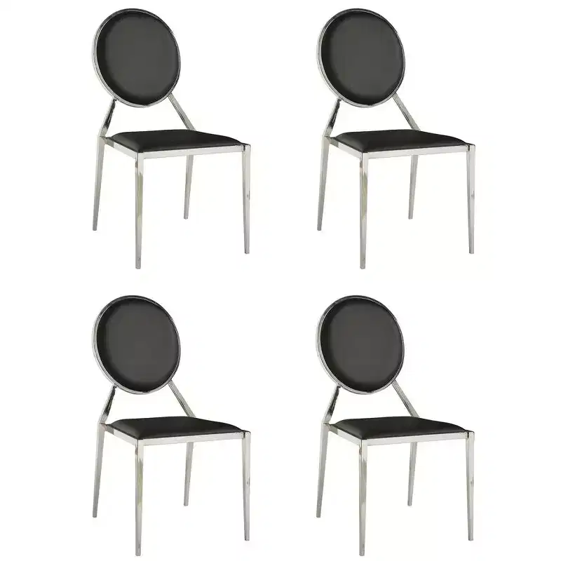 Contemporary Round-Back Upholstered Side Chair