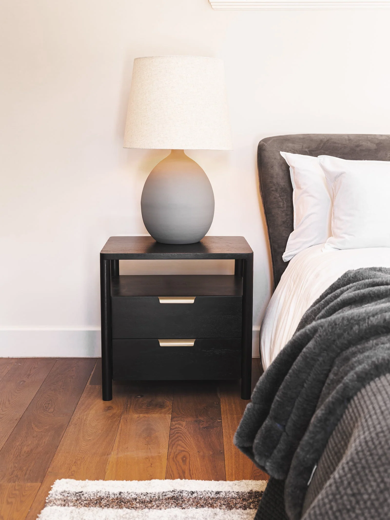 Wood Nightstand for Bedroom