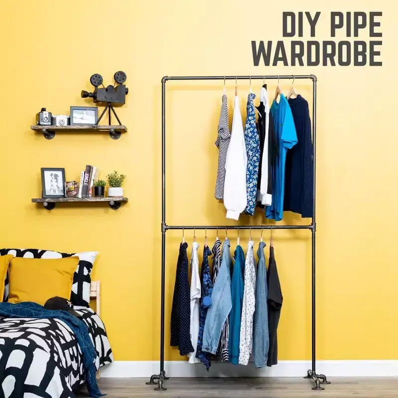 Freestanding Double Clothing Rack by
