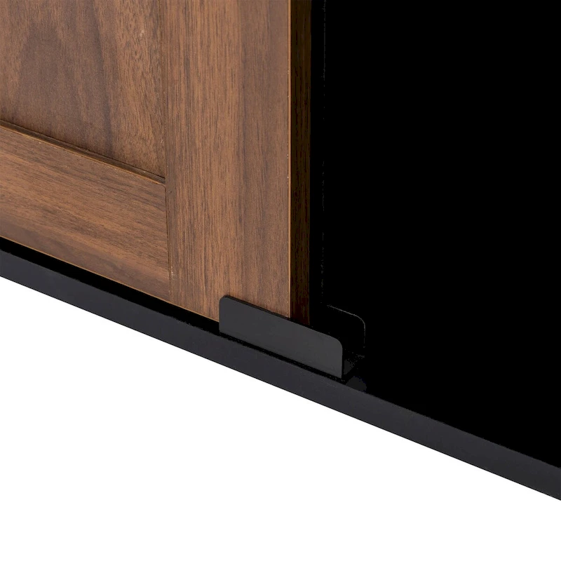 Glitzhome 32.25H Mid Centry Modern Industrial Bar Cabinet Buffet Sideboard