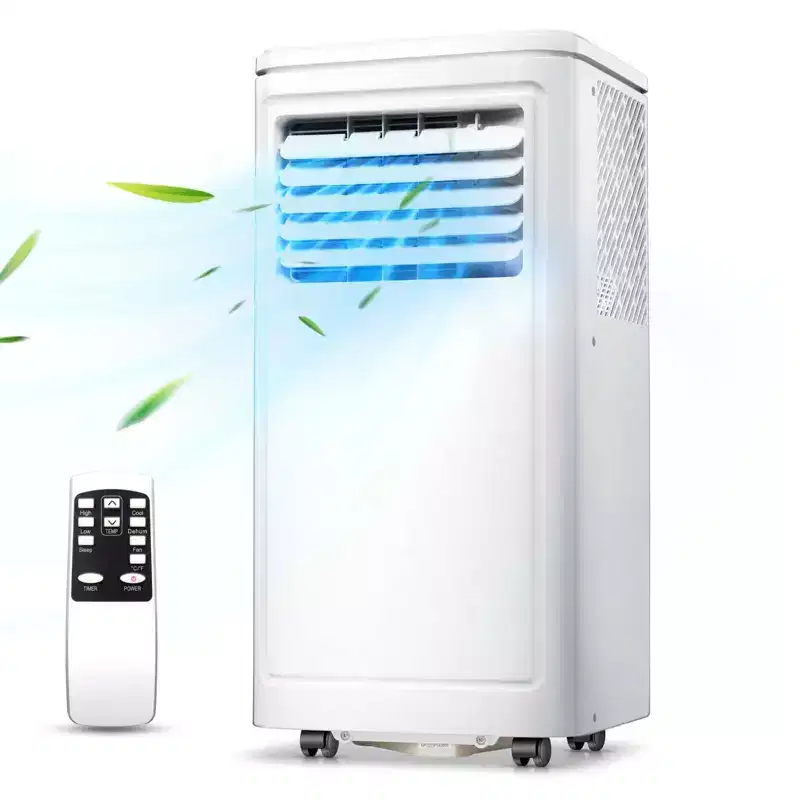 8000 BTU Portable Air Conditioner, Cools Rooms up to 350 Sq.Ft, 4-in-1 AC with Remote, LED Display, 24H Timer