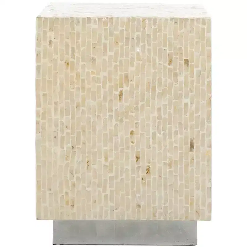 Scarlett Square Accent Table - ACC1809A - Natural/Silver - Safavieh