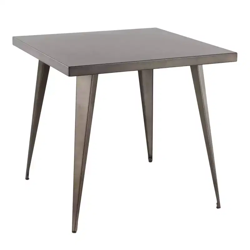 Square Dining Table Kitchen Table Industrial Dining Table in Antique for Dining Room