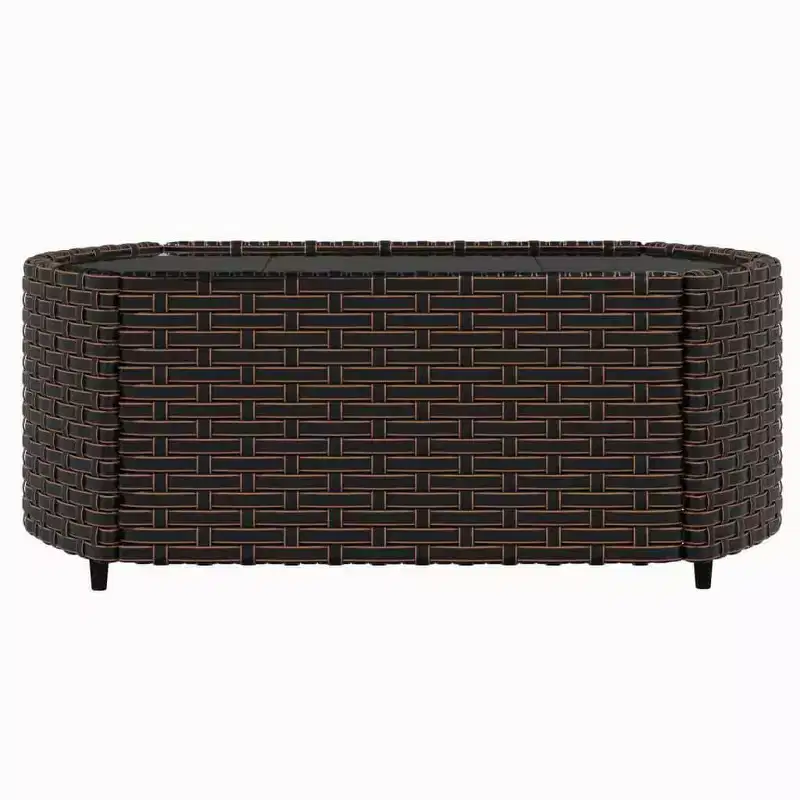 vidaXL Patio Furniture Set Modern Lounge Set with Cushions Poly Rattan