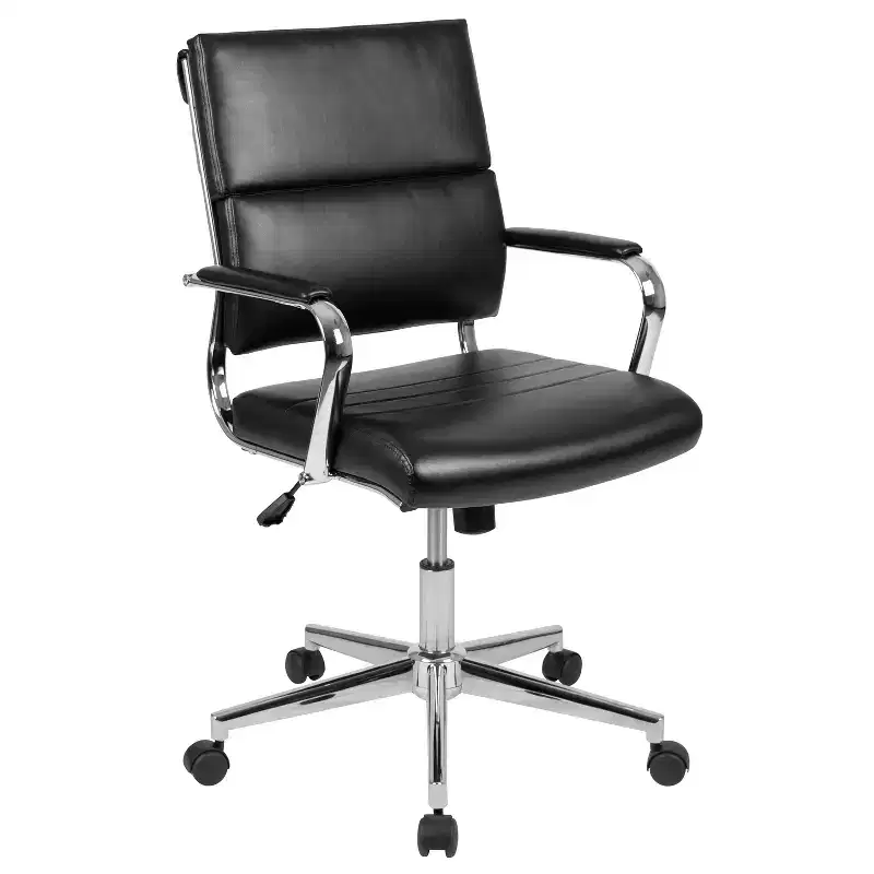 Flash Furniture Mid-Back LeatherSoft Contemporary Panel Executive Swivel Office Chair