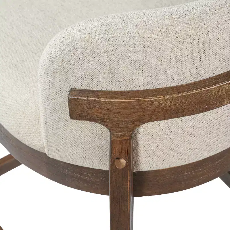 Christopher Knight Home Stephanie Farmhouse Rubberwood Upholstered Counter Stools with Curved Backrest (Set of 4)