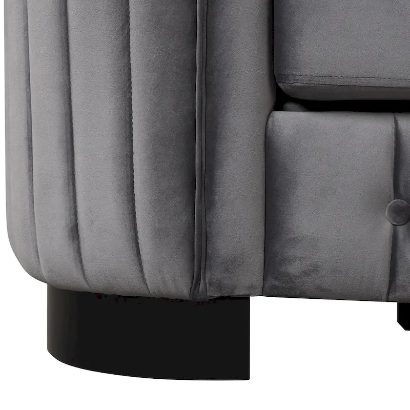 64.3 Velvet Upholstered Loveseat Sofa,Modern Loveseat Sofa with Thick Removable Seat Cushion,2-Person Loveseat Sofa Couch
