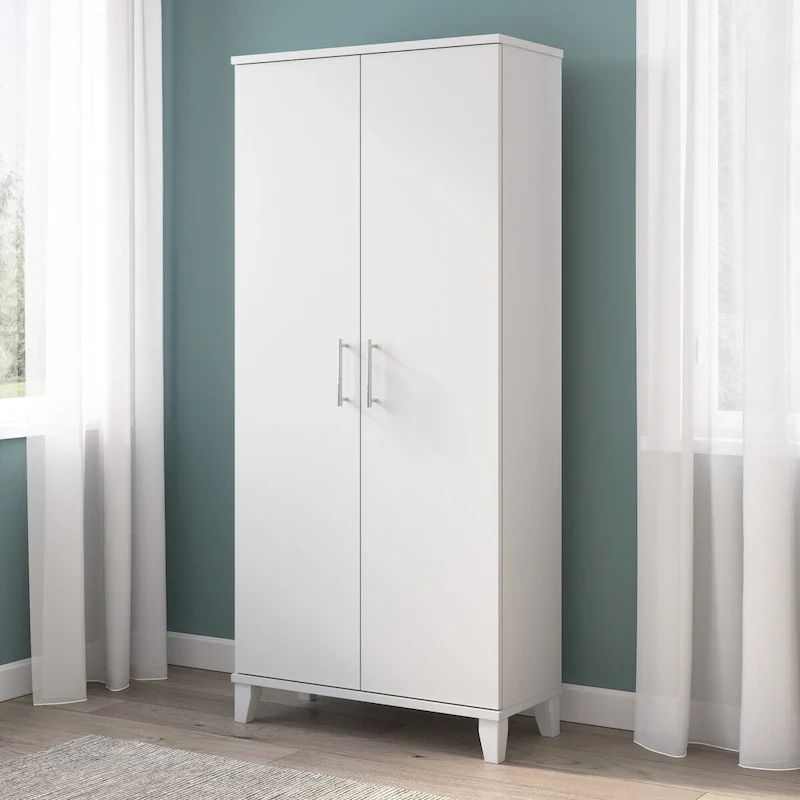 Tall Storage Cabinet with Doors and Shelves