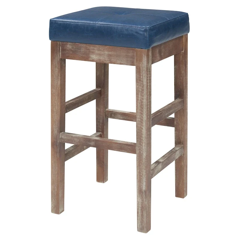 Bonded Leather Backless Counter Stool - 27