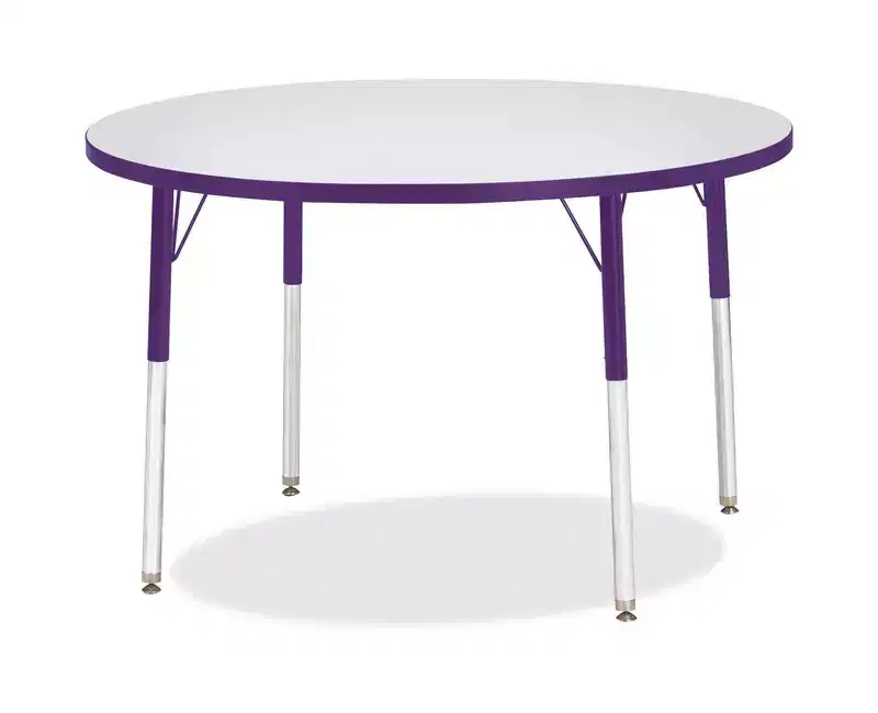 Adult Height Color Edge Round Activity Table 42 x 42 in, Purple