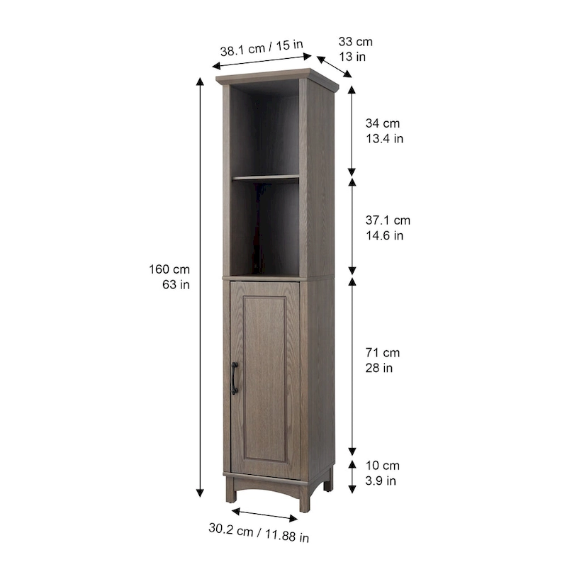 Teamson Home Russell Freestanding Multifunctional Linen Tower