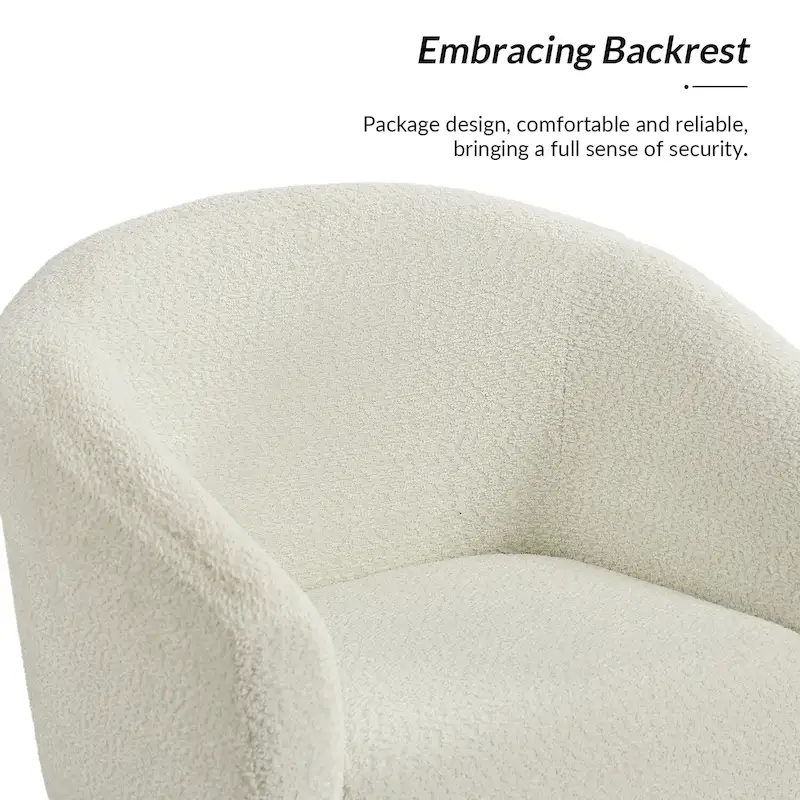 Hal Modern Boucle Armchair with Metal Legs by HULALA HOME