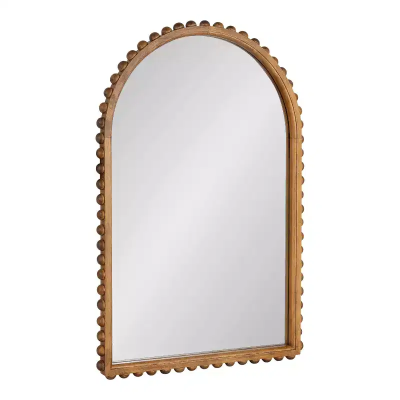Kate and Laurel Beadbrook Arched Wall Mirror, Rustic Brown, 20x30
