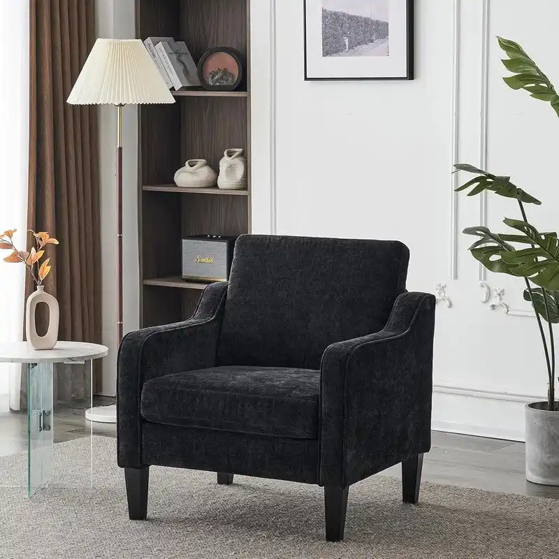 Mid-Century Modern Accent Chair, Single Seat – Multi-Color Options