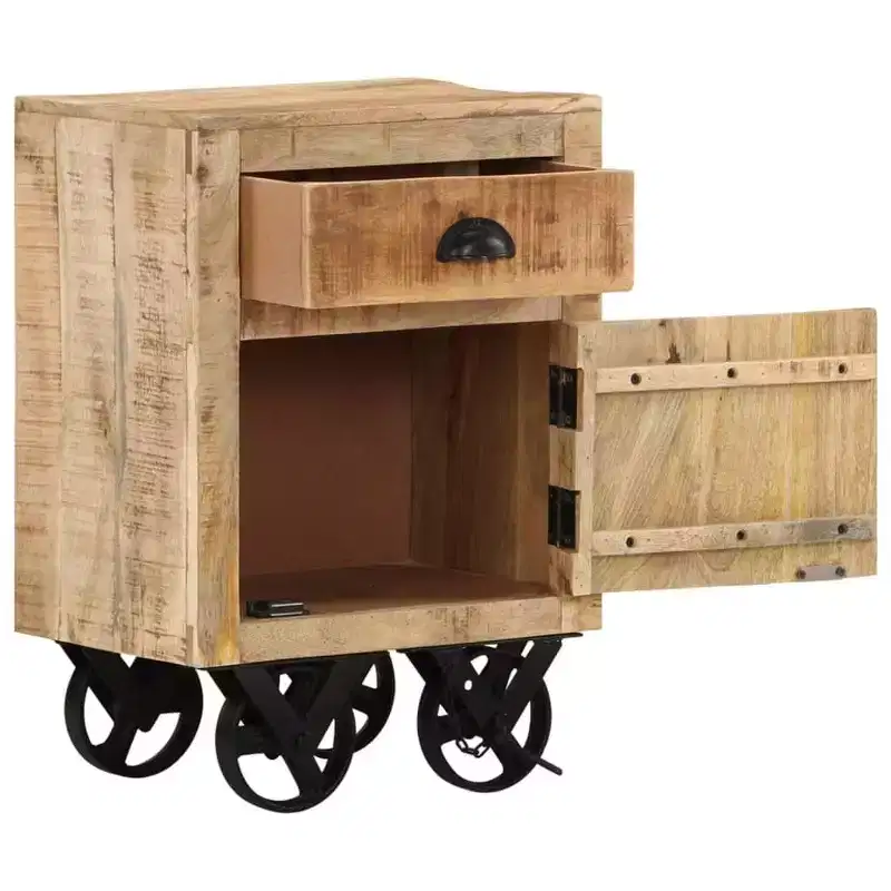 vidaXL Bedside Cabinet 15.7x11.8x22.4 Solid Wood Mango