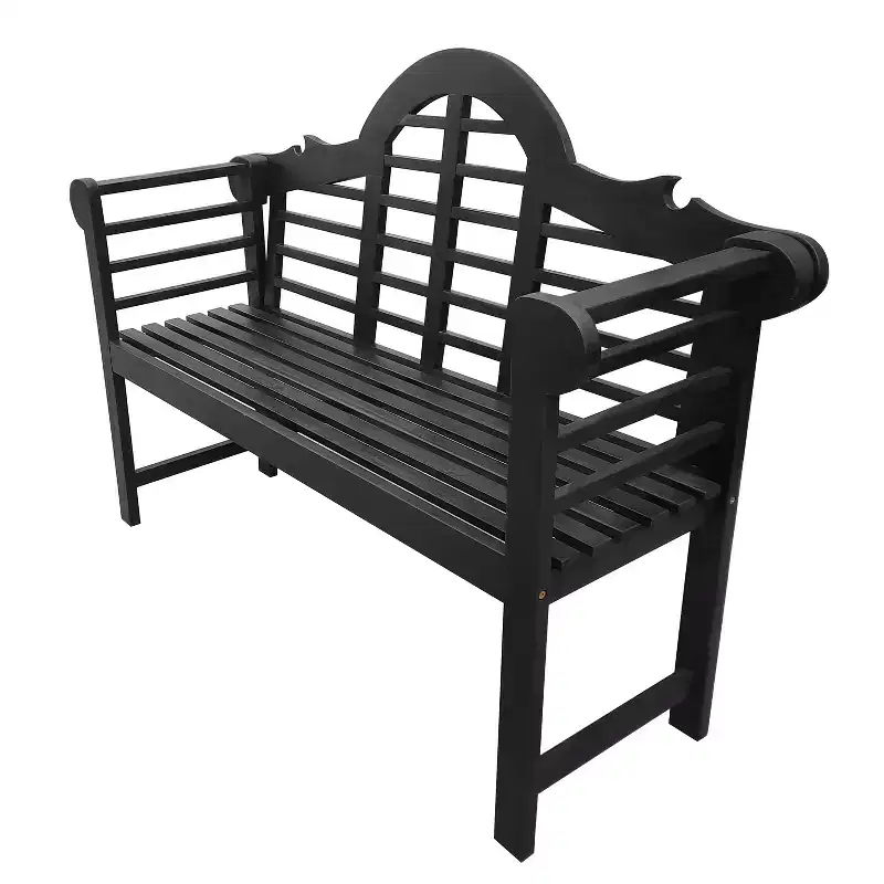 JONATHAN Y Lutyens 51.2 2-Seat Arched 600-Lbs Support Acacia Wood Outdoor Garden Patio Bench
