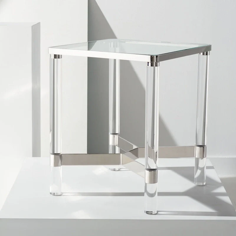 Acrylic Accent Table - 20 In W x 20 In D x 24 In H