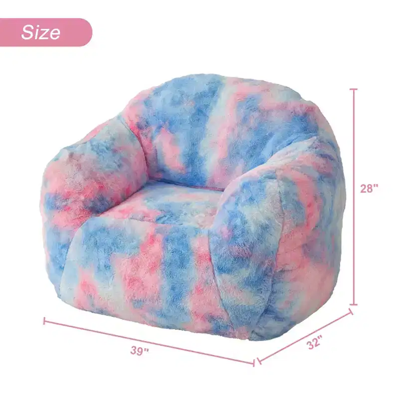 Bean Bag Chair for Adults, Plush Faux Fur Memory Foam Lounger, Ergonomic Beanbag Sofa Chair, Lazy Sofa Cozy Beanbag, for Dorm, Living Room