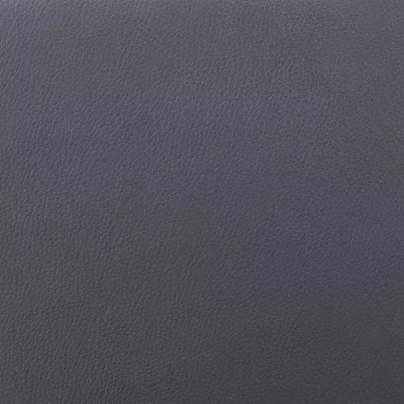 30" Backless Swivel Faux Leather Wood Counter Height Barstool Gray/Black: Round Seat, Footrest, Fixed Height