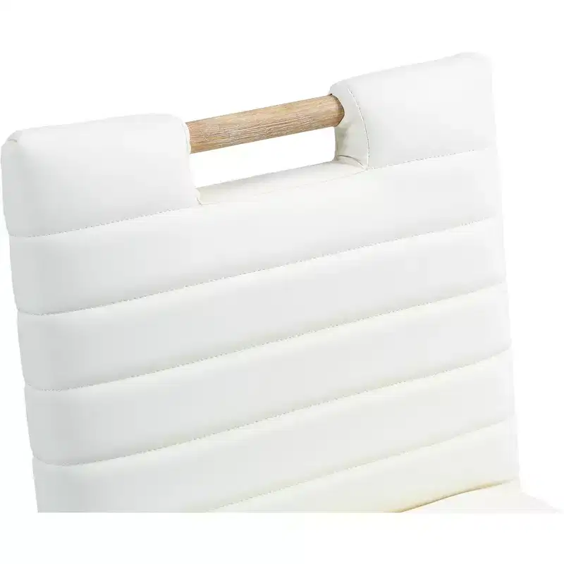 Cream Vegan Leather Counter Stool