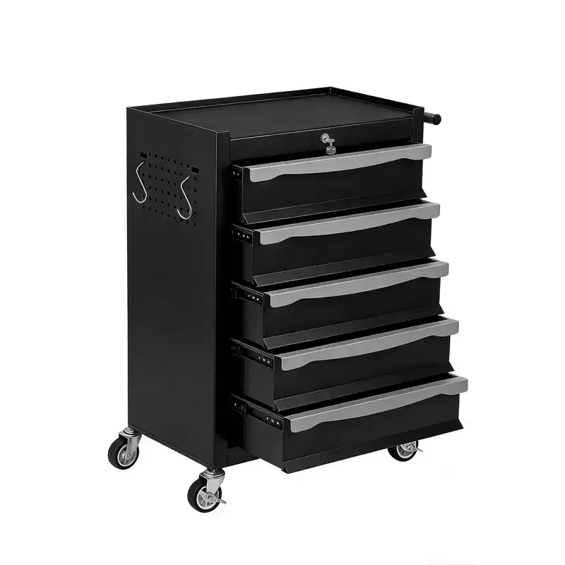 Drawer Tool Chestwith Wheels, Large Capacity Tool Storage Cabinet, with Keyed Locking, Drawer Liners, for Garage, Workshop, Warehouse