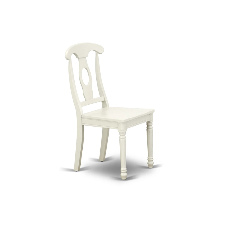 East West Furniture Dining Set- an Oval Dining Table and Kitchen Chairs, Linen White(Pieces Options)