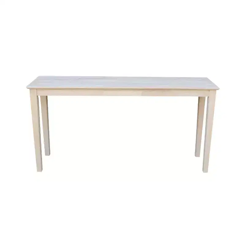 Style Unfinished Hardwood Console Table