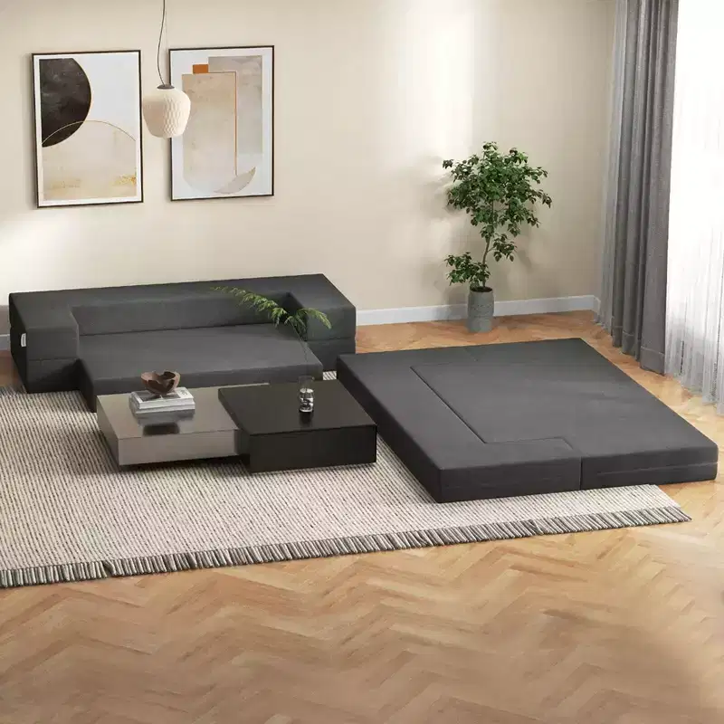 8-Inch Folding Sofa Bed with High-Density Foam & Washable Cover